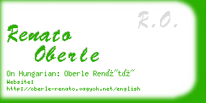 renato oberle business card